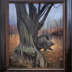 Vadvilág olajfestmény - Vadkan